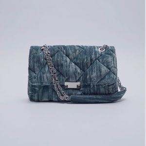 Zara Quilted Velvet Maxi